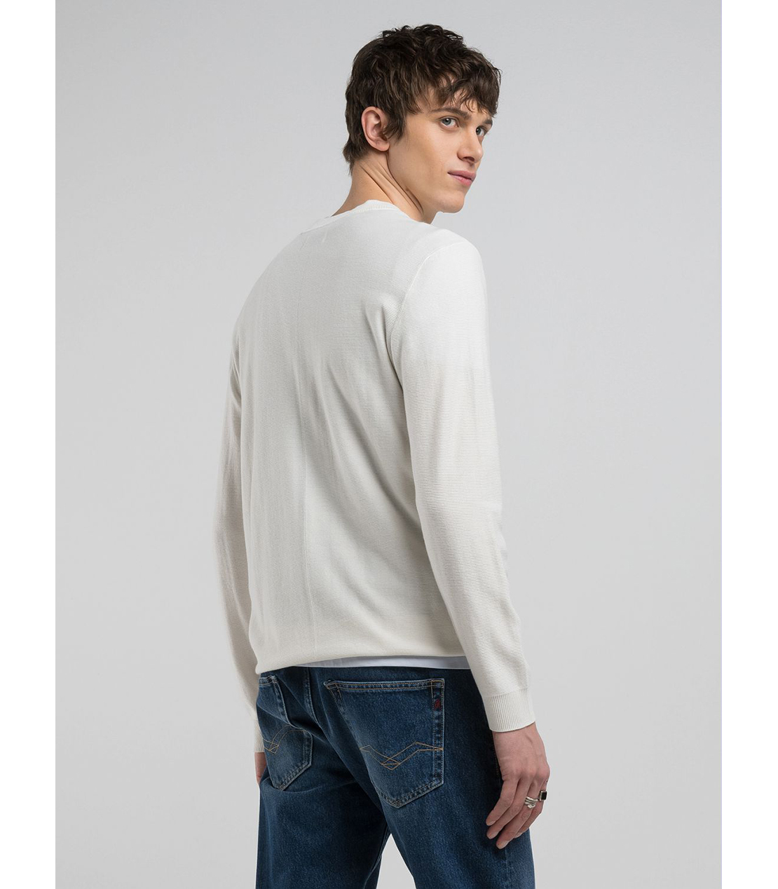 ガーメントダイコットンニットプルオーバー 詳細画像 アイスグレー 2